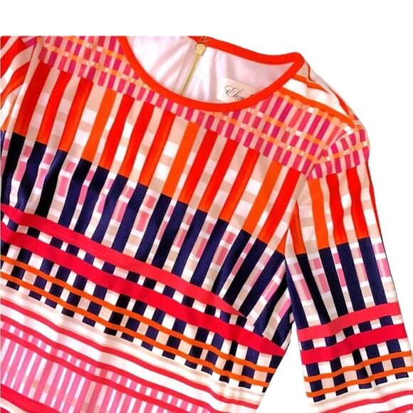 EIiza J Multicolor Geometric Print Shift Dress - Picture 5 of 12